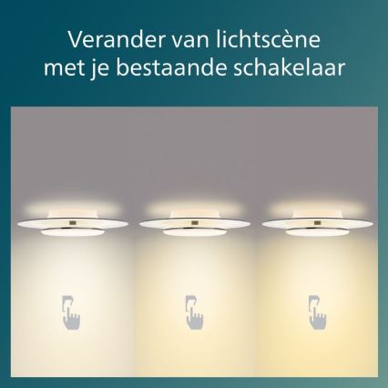 Philips- LED Dimmable ceiling light SCENE SWITCH LED/40W/230V 2700K black