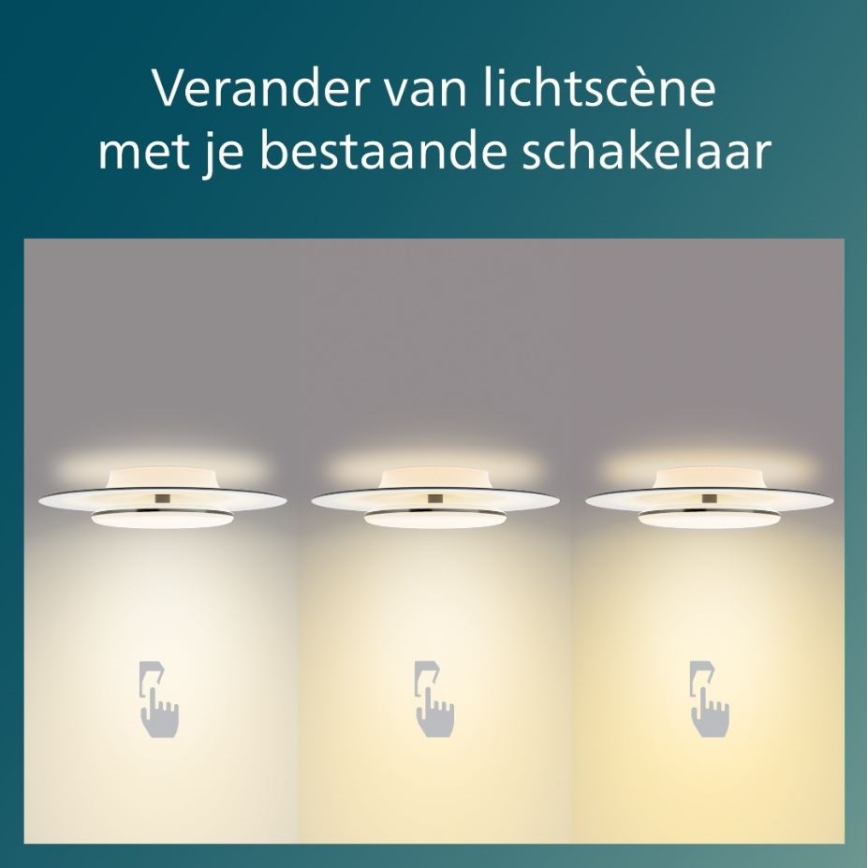 Philips- LED Dimmable ceiling light SCENE SWITCH LED/40W/230V 2700K black