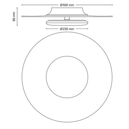 Philips- LED Dimmable ceiling light SCENE SWITCH LED/40W/230V 4000K silver
