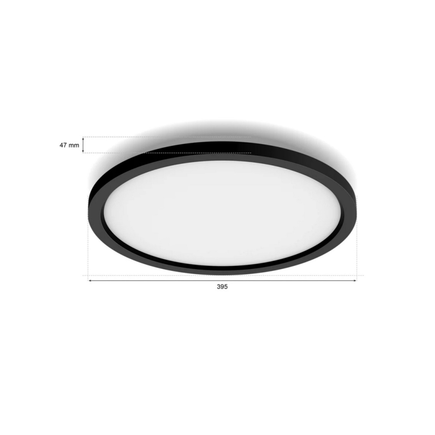 Philips - Hue AURELLE Dimmable LED Ceiling Light LED/21W/230V 2200-6500K Ø 39.5 cm Black