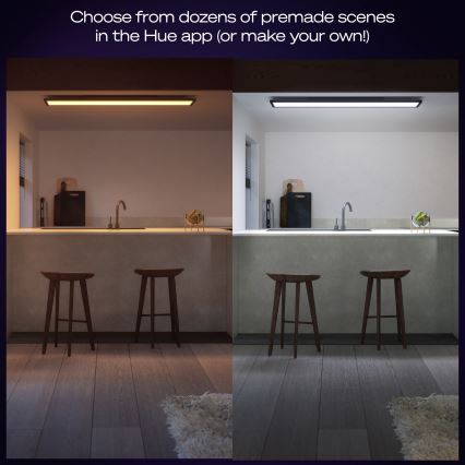 Philips - LED Dimmable ceiling light Hue AURELLE LED/39W/230V 2200-6500K 120x30 cm black