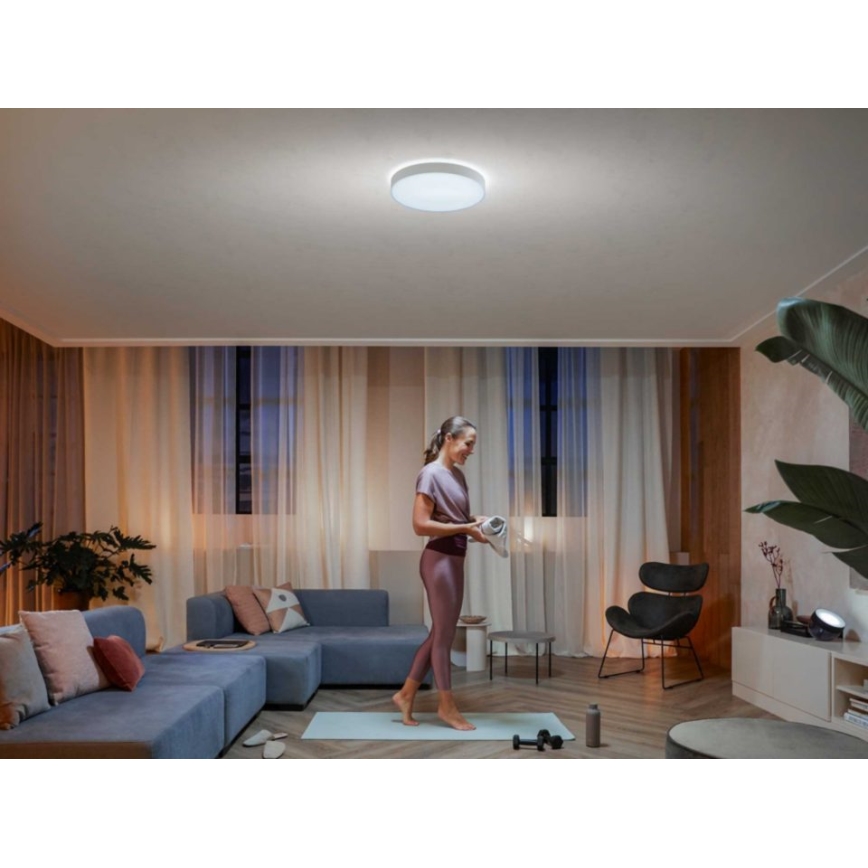 Philips - LED Dimmable ceiling light Hue LED/33,5W/230V 2200-6500K d. 425 mm white + remote control