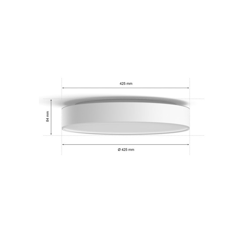 Philips - LED Dimmable ceiling light Hue LED/33,5W/230V 2200-6500K d. 425 mm white + remote control