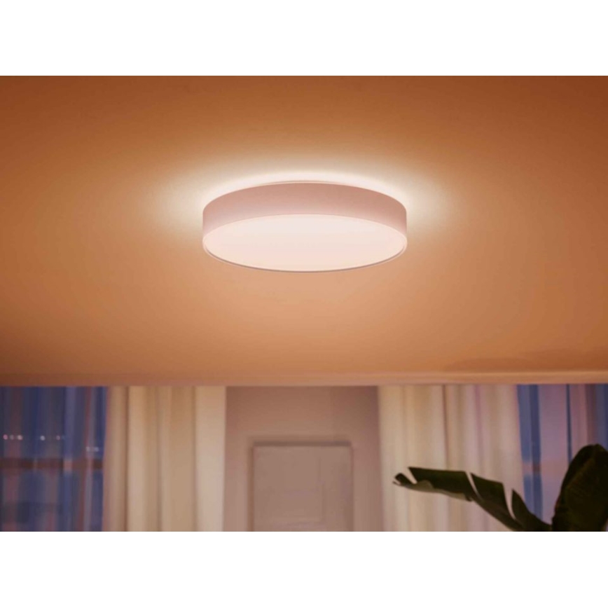 Philips - Hue LED Dimmable Ceiling Light LED/33.5W/230V 2200–6500K Ø425 mm White + Remote Control