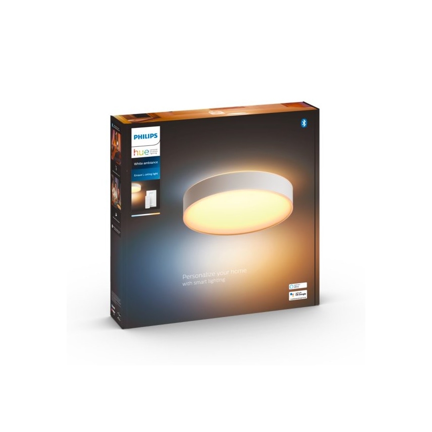 Philips - Hue LED Dimmable Ceiling Light LED/33.5W/230V 2200–6500K Ø425 mm White + Remote Control