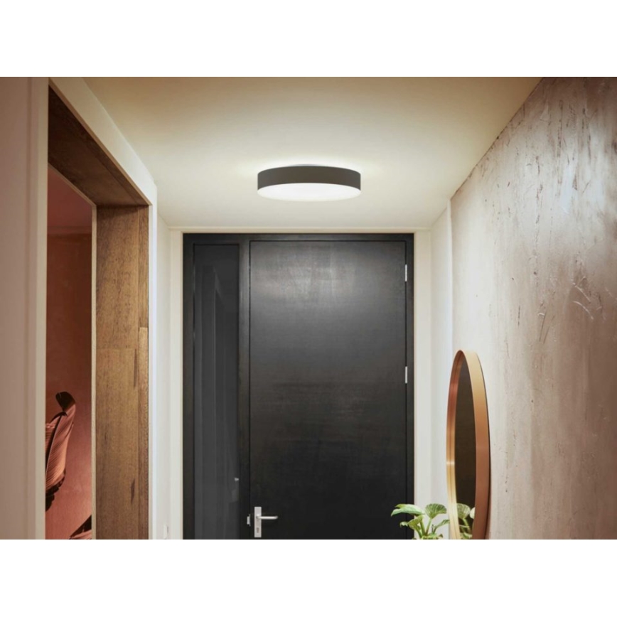 Philips - LED Dimmable ceiling light Hue LED/19,2W/230V 2200-6500K d. 381 mm black + remote control