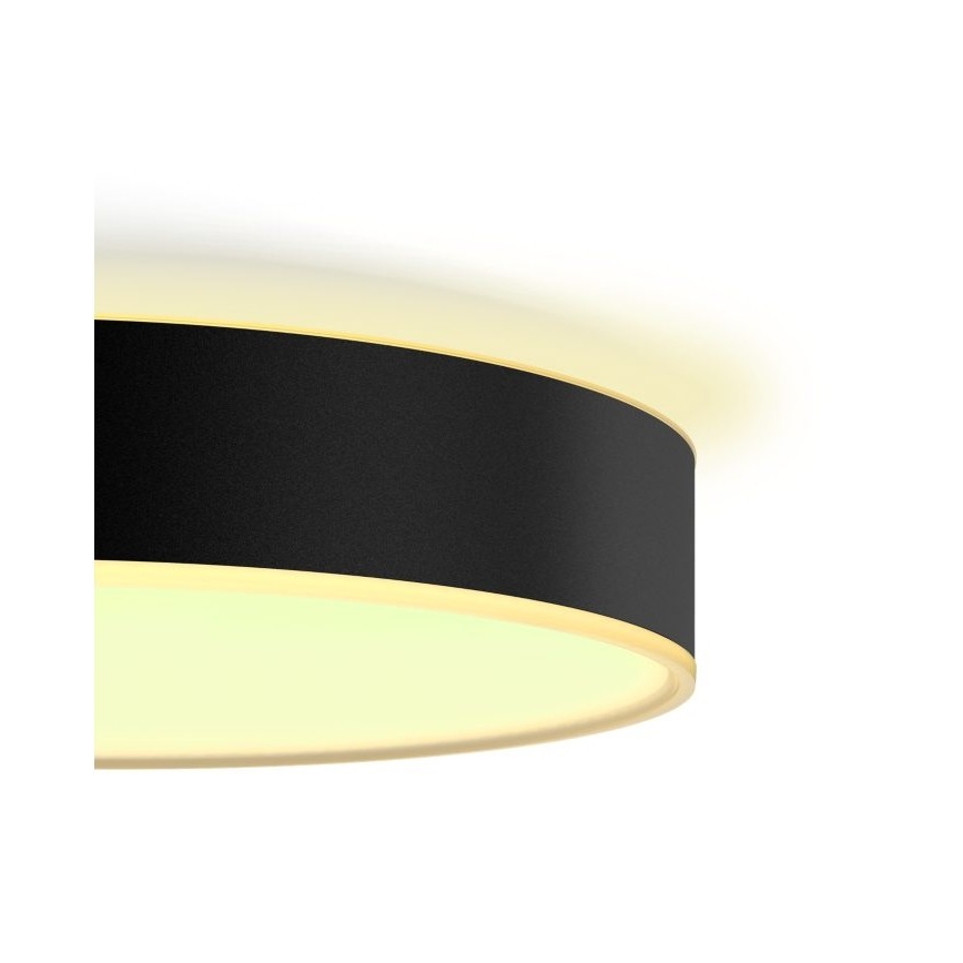 Philips - LED Dimmable ceiling light Hue LED/19,2W/230V 2200-6500K d. 381 mm black + remote control