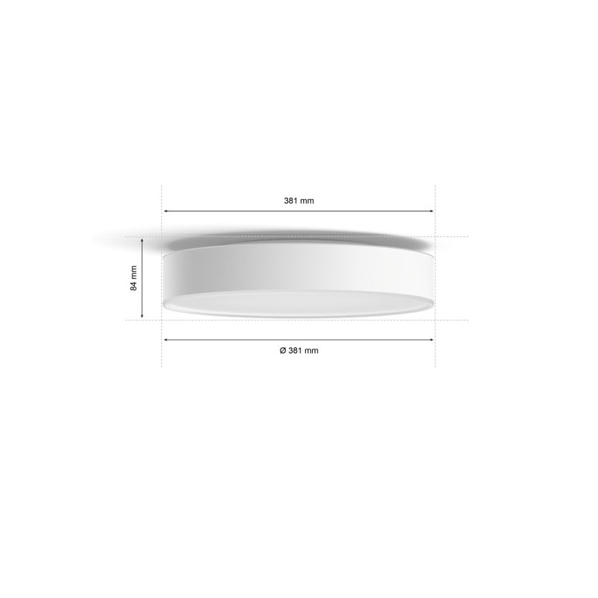 Philips - LED Dimmable ceiling light Hue LED/19,2W/230V 2200-6500K d. 381 mm white + remote control