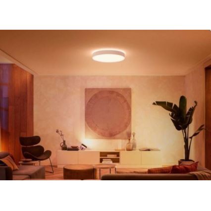 Philips - LED Dimmable ceiling light Hue LED/48W/230V 2200-6500K d. 551 mm white + remote control