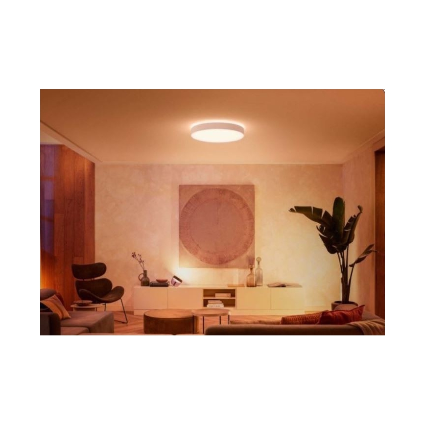 Philips - LED Dimmable ceiling light Hue LED/48W/230V 2200-6500K d. 551 mm white + remote control