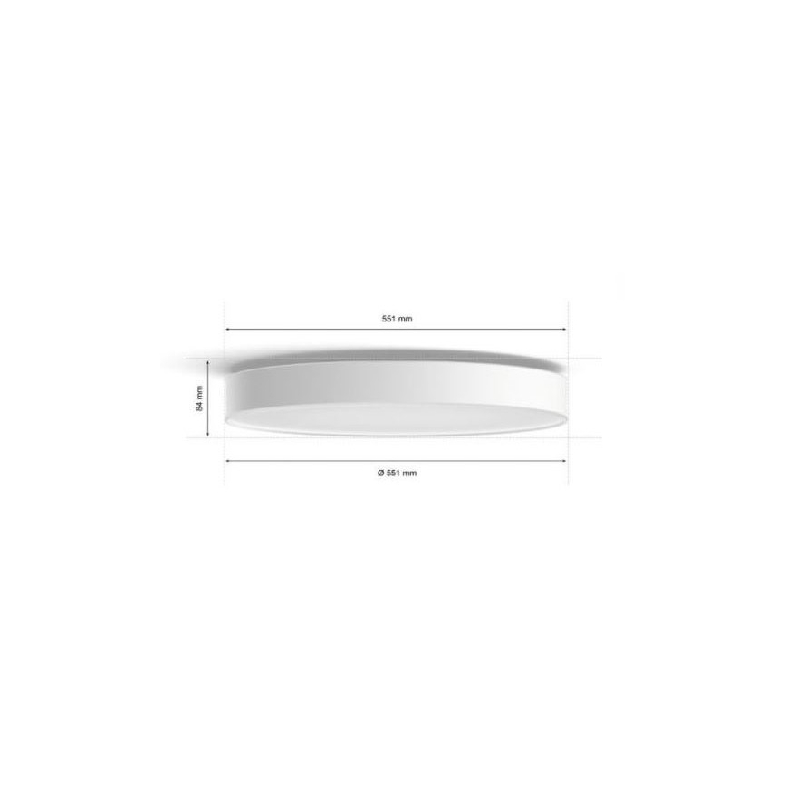 Philips - LED Dimmable ceiling light Hue LED/48W/230V 2200-6500K d. 551 mm white + remote control
