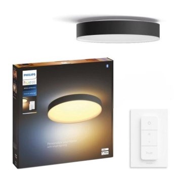 Philips - LED Dimmable ceiling light Hue LED/48W/230V 2200-6500K d. 551 mm black + remote control