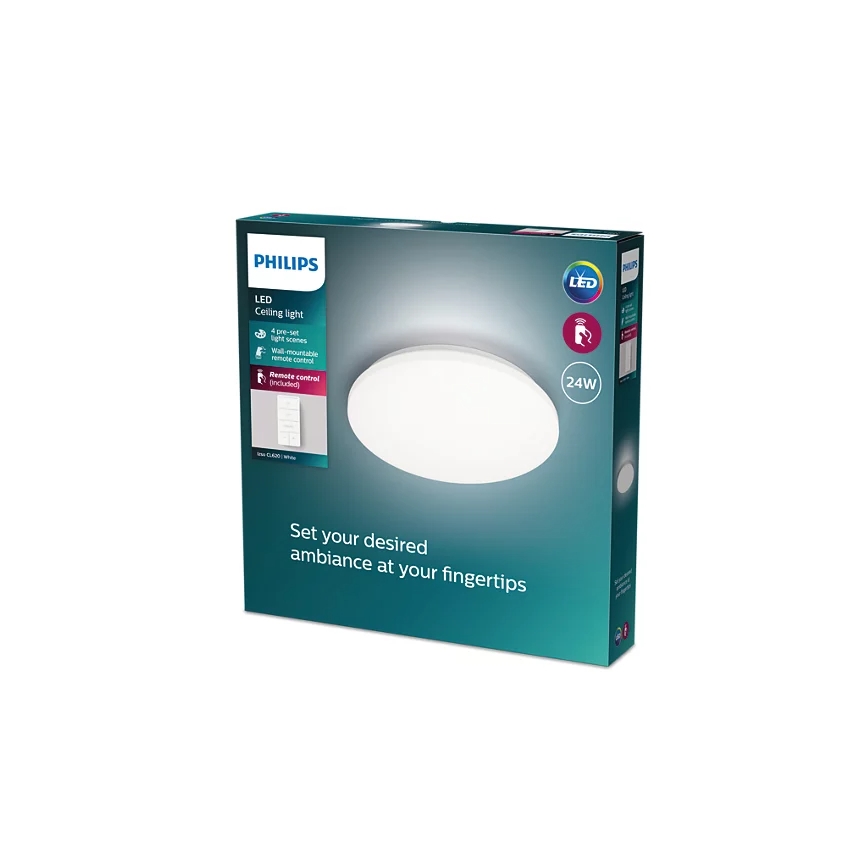 Philips - LED Dimmable ceiling light LED/24W/230V 2700-6500K + remote control