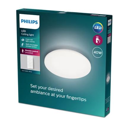 Philips - LED Dimmable ceiling light LED/40W/230V 2700-6500K + remote control