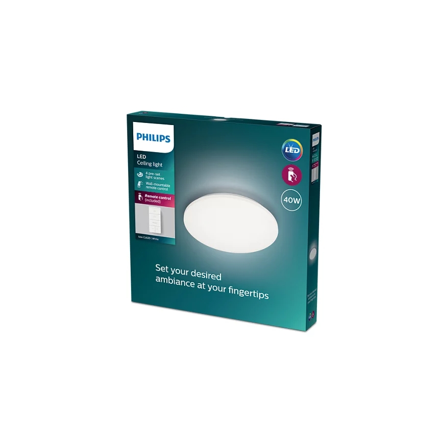 Philips - LED Dimmable ceiling light LED/40W/230V 2700-6500K + remote control