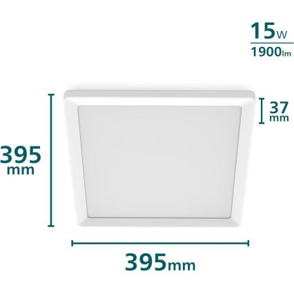 Philips - LED Dimmable Ceiling Light LED/15W/230V 2700K 39,5x39,5 cm