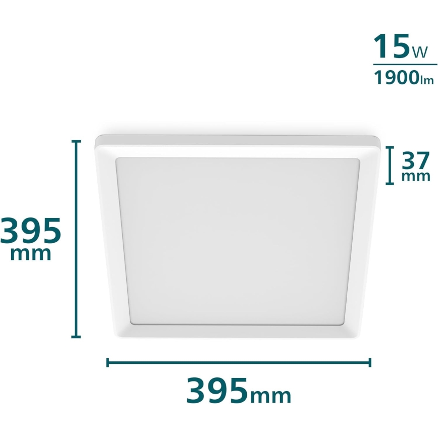 Philips - LED Dimmable Ceiling Light LED/15W/230V 2700K 39,5x39,5 cm