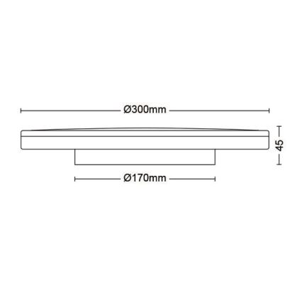 Philips - LED Dimmable ceiling light SCENE SWITCH LED/18W/230V d. 30 cm 4000K black