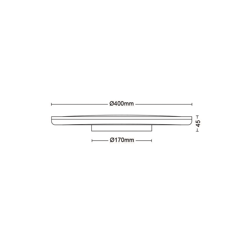 Philips - LED Dimmable ceiling light SCENE SWITCH LED/22W/230V d. 40 cm 2700K black