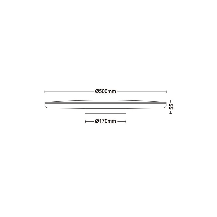 Philips - LED Dimmable ceiling light SCENE SWITCH LED/36W/230V d. 50 cm 4000K black