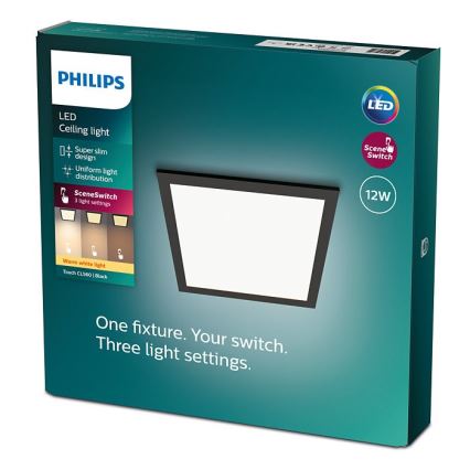 Philips - LED Dimmable ceiling light SCENE SWITCH LED/12W/230V 2700K