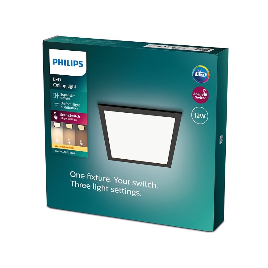 Philips - LED Dimmable ceiling light SCENE SWITCH LED/12W/230V 2700K