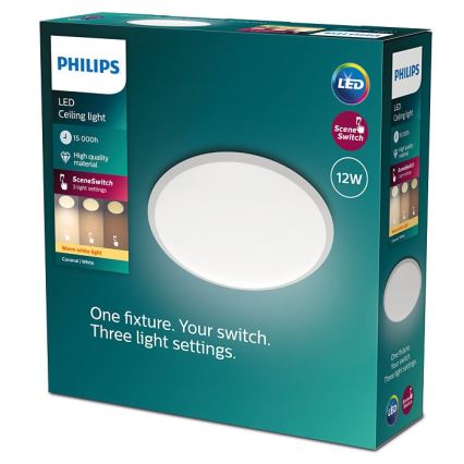 Philips - LED Dimmable ceiling light SCENE SWITCH LED/12W/230V