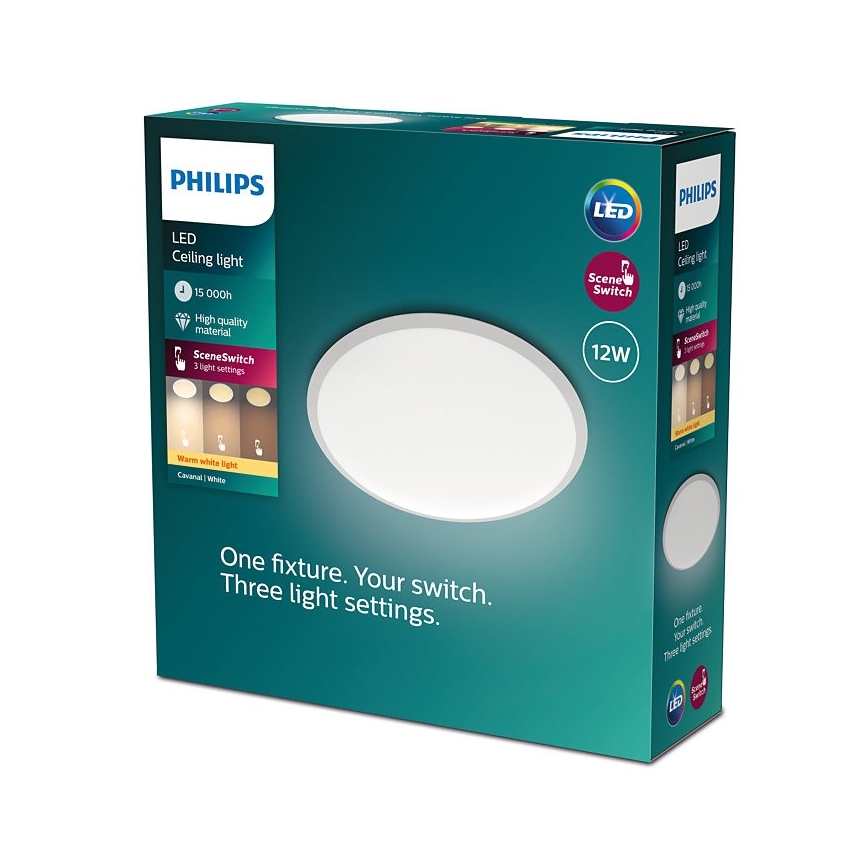 Philips - LED Dimmable ceiling light SCENE SWITCH LED/12W/230V