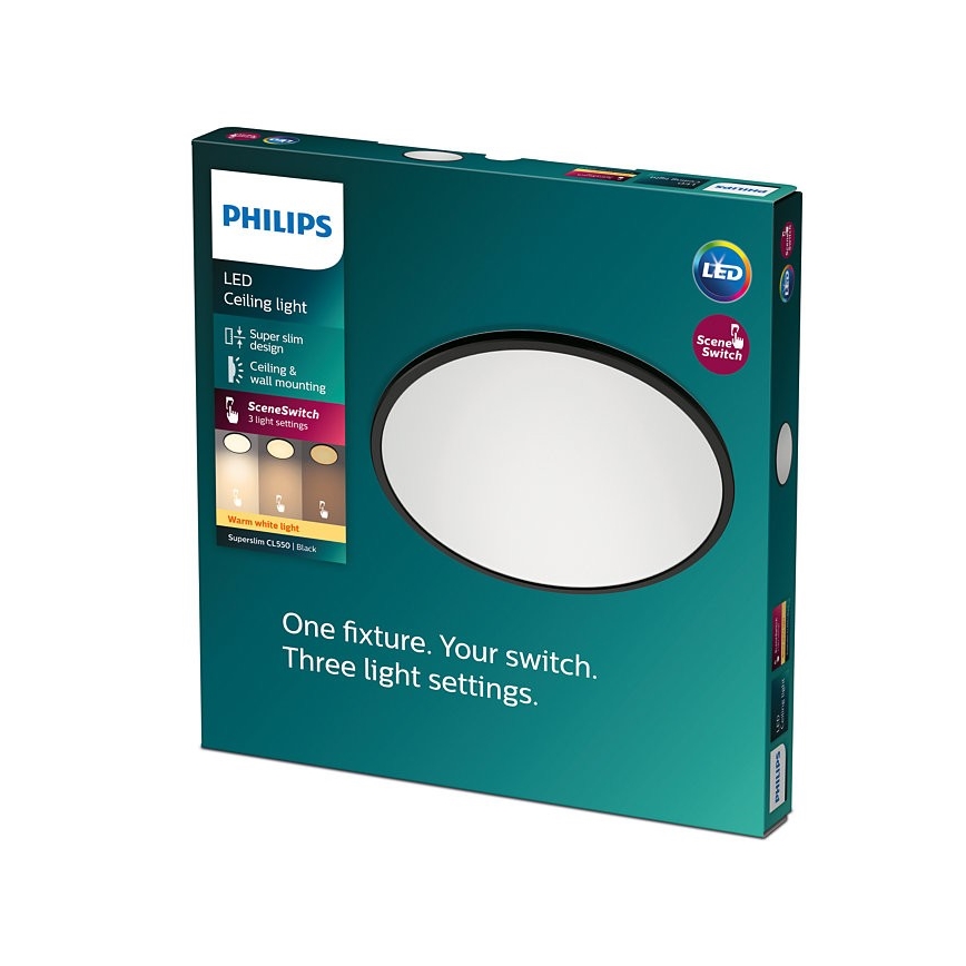 Philips - LED Dimmable ceiling light SUPERSLIM CL550 LED/15W/230V