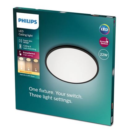 Philips - LED Dimmable ceiling light SCENE SWITCH LED/22W/230V