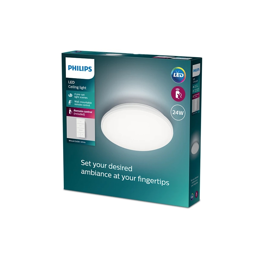 Philips - LED Dimmable ceiling light LED/24W/230V 2700-6500K + remote control