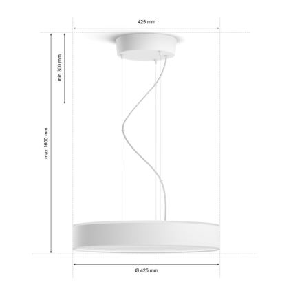 Philips - LED Dimmable chandelier on a string Hue LED/33,5W/230V 2200-6500K white + remote control