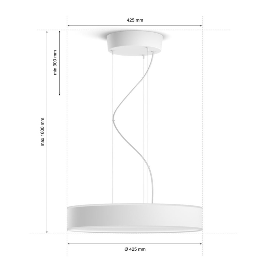 Philips - LED Dimmable chandelier on a string Hue LED/33,5W/230V 2200-6500K white + remote control