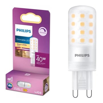 Philips LED Dimmable G9 Bulb, 4W, 230V, 2700K