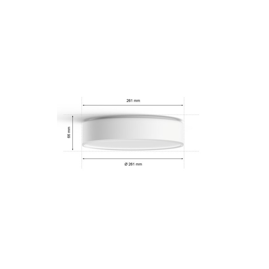 Philips - LED Dimmable ceiling light Hue LED/9,6W/230V 2200–6500K d. 261 mm white + remote control