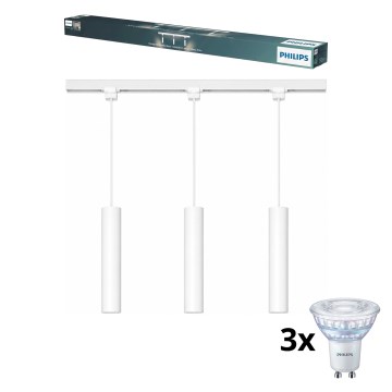 Philips - LED Dimmable Pendant on Cable for EASYLINK Track System 3xGU10/7W/230V 2200-2700K 1m White