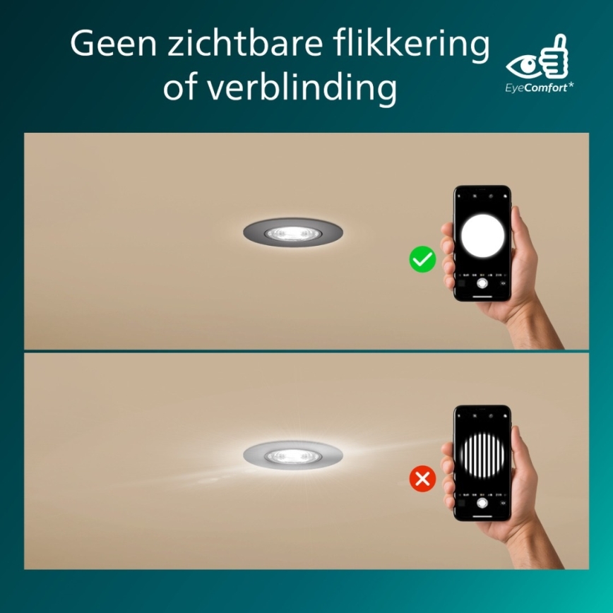 Philips - CILANTRO LED Dimmable Recessed Downlight LED/5W/230V 4000K Black