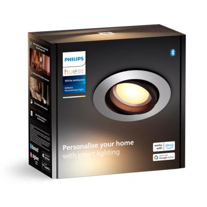 Philips - LED Dimmable recessed light Hue MILLISKIN 1xGU10/4,2W/230V 2200-6500K