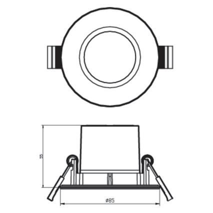Philips - LED Dimmable recessed light LED/5,5W/230V