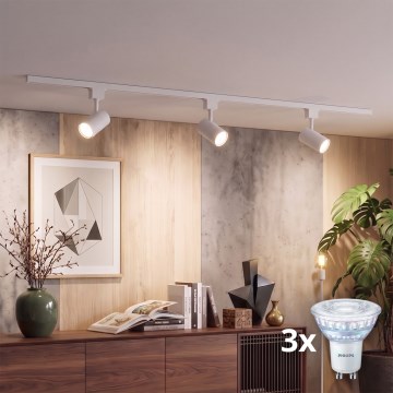 Philips - LED Dimmable Spotlight for EASYLINK Track System 3xGU10/7W/230V 1 m White