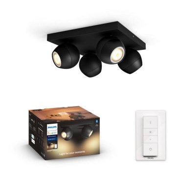 Philips - LED Dimmable spotlight Hue BUCKRAM 4xGU10/5W/230V + remote control