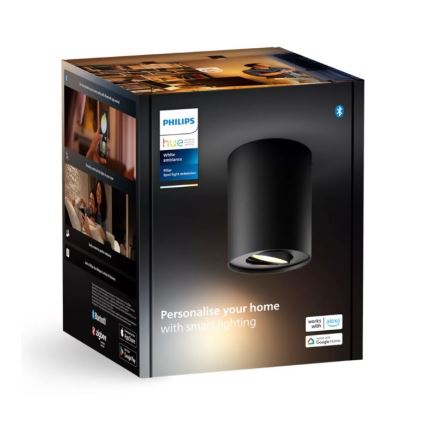 Philips - LED Dimmable spotlight Hue PILLAR 1xGU10/4,2W/230V 2200-6500K black