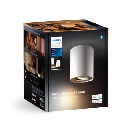 Philips - LED Dimmable spotlight Hue PILLAR 1xGU10/4,2W/230V 2200-6500K + remote control white