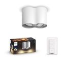 Philips - LED Dimmable spotlight Hue PILLAR 2xGU10/5W/230V + remote control