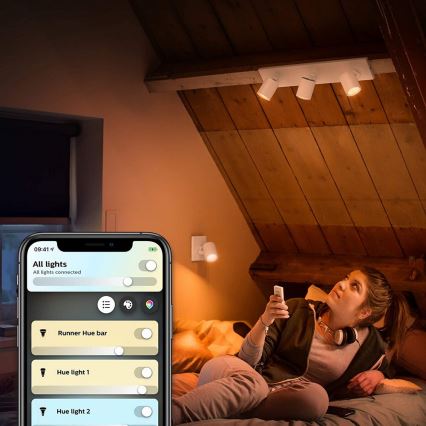 Philips - LED Dimmable spotlight Hue RUNNER 1xGU10/4,2W/230V 2200-6500K + remote control white