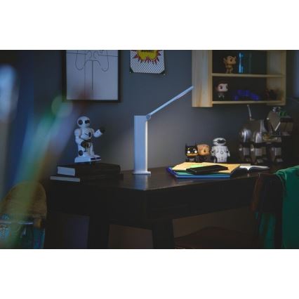 Philips - LED Dimmable touch table lamp AMBER LED/5W/5V 1800 mAh white