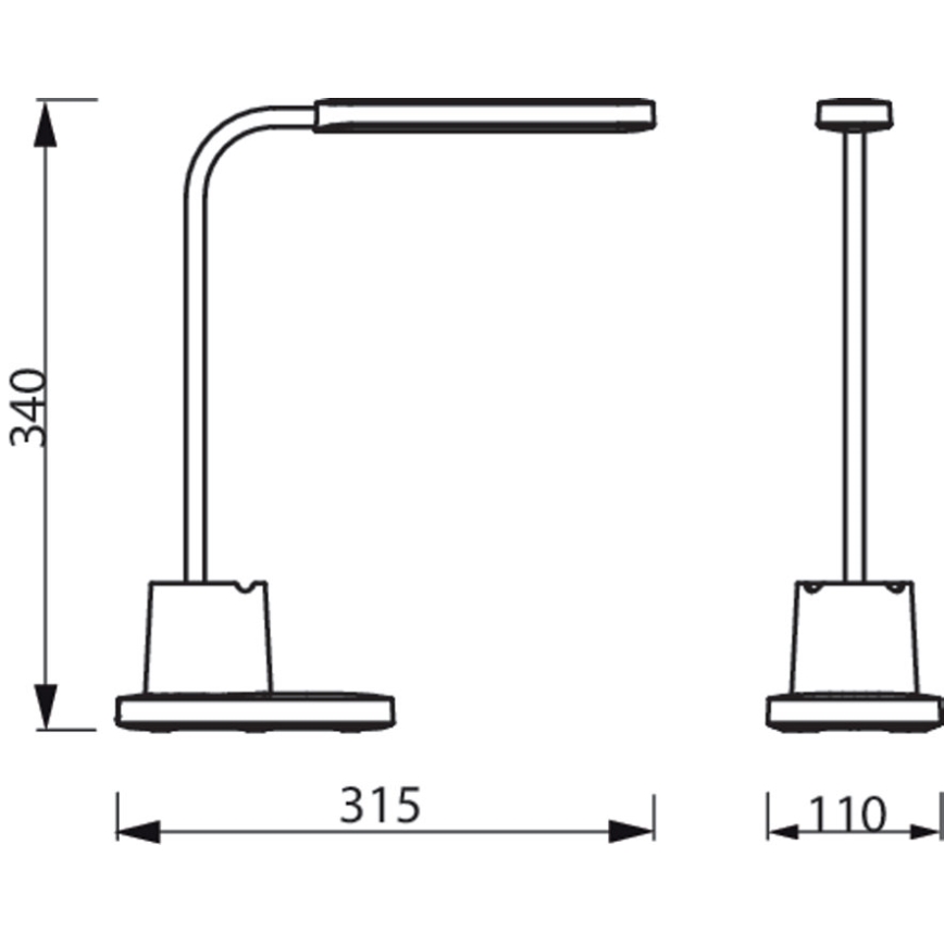 Philips - LED Dimmable touch table lamp BUCKET LED/7W/5V 1800 mAh 3000/4000/5700K CRI 90