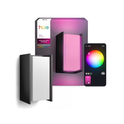 Philips - LED Dimmable Outdoor Wall Light Hue TURACO White and Color Ambiance 1xE27/8,1W/230V 1000-20000K