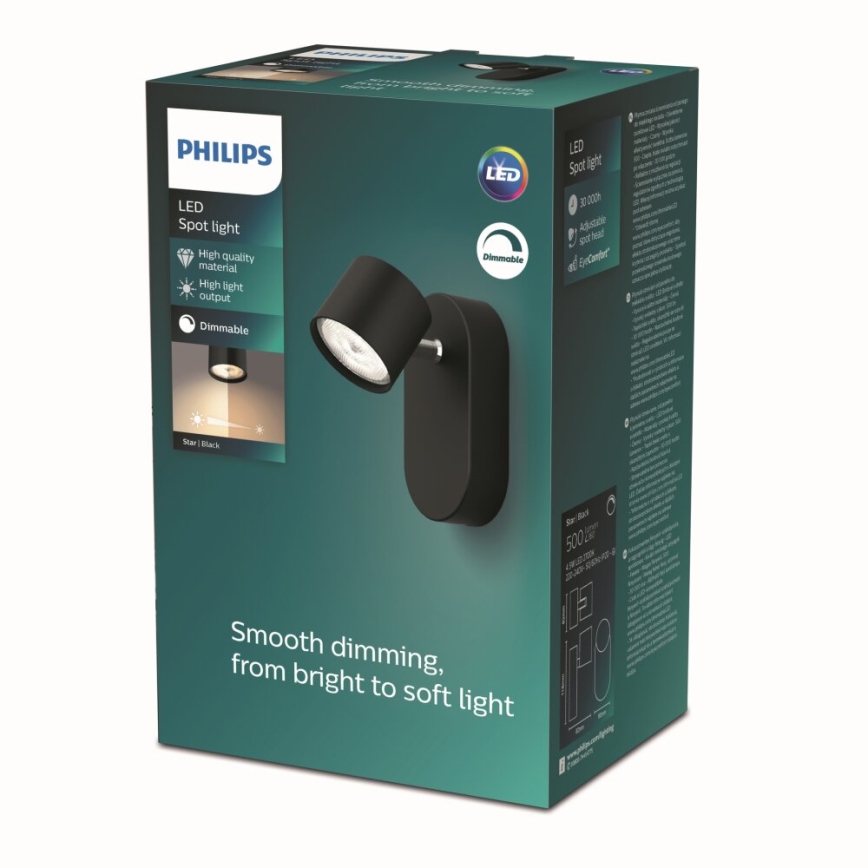 Philips - LED Dimmable wall spotlight LED/4,5W/230V