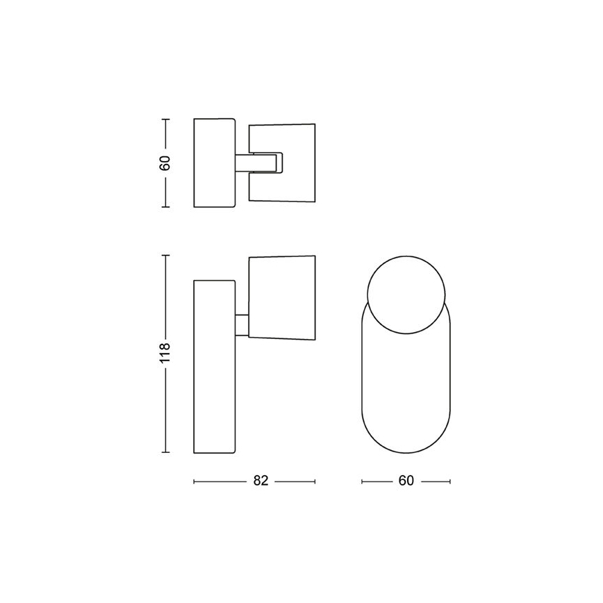 Philips - LED Dimmable wall spotlight LED/4,5W/230V